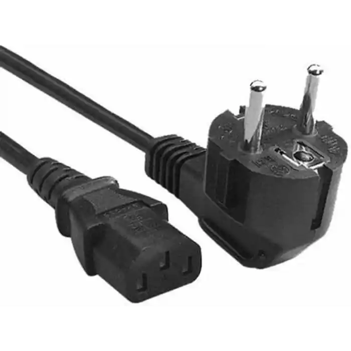 1,5 metre Pc Güç Kablosu | 3x1.0mm² | C13 – Erkek Topraklı Fiş | 220V | Bilgisayar – Monitör Uyumu