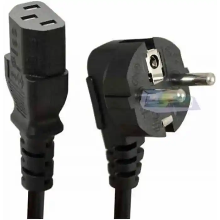 1,5 metre Pc Güç Kablosu | 3x1.0mm² | C13 – Erkek Topraklı Fiş | 220V | Bilgisayar – Monitör Uyumu