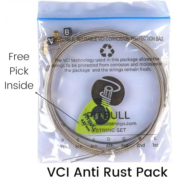 Pitbull Strings Coated Seri Elektro Gitar Teli – Uzun Ömürlü, Parlak Ton, Yüksek Dayanıklılık (09-42 Süper Light)
