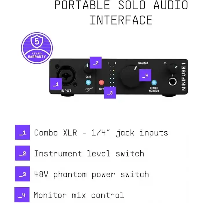 Arturia MiniFuse 1 - Siyah