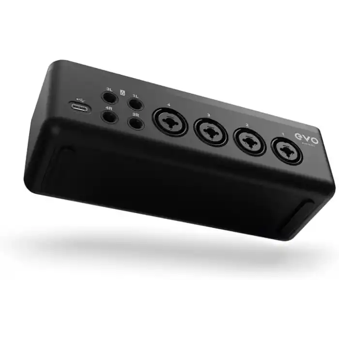 Audient EVO8, EVO 8 USB ses arabirimi ses kartı müzik üretimi için (4 in / 4 out USB ses arayüzü, 48 Volt Phantom besleme, 4 mikrofon preamp, loopback, Windows/Mac/iOS)
