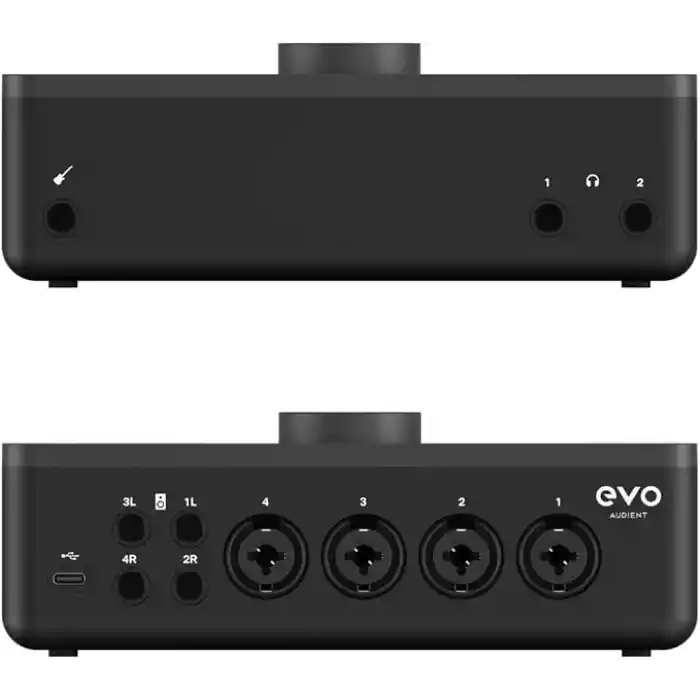 Audient EVO8, EVO 8 USB ses arabirimi ses kartı müzik üretimi için (4 in / 4 out USB ses arayüzü, 48 Volt Phantom besleme, 4 mikrofon preamp, loopback, Windows/Mac/iOS)