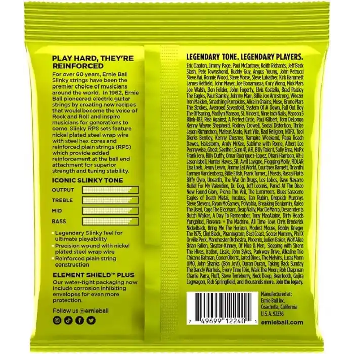 Ernie Ball Normal Slinky Rps Nikel Yara Elektro Gitar Telleri, Ölçü 10-46