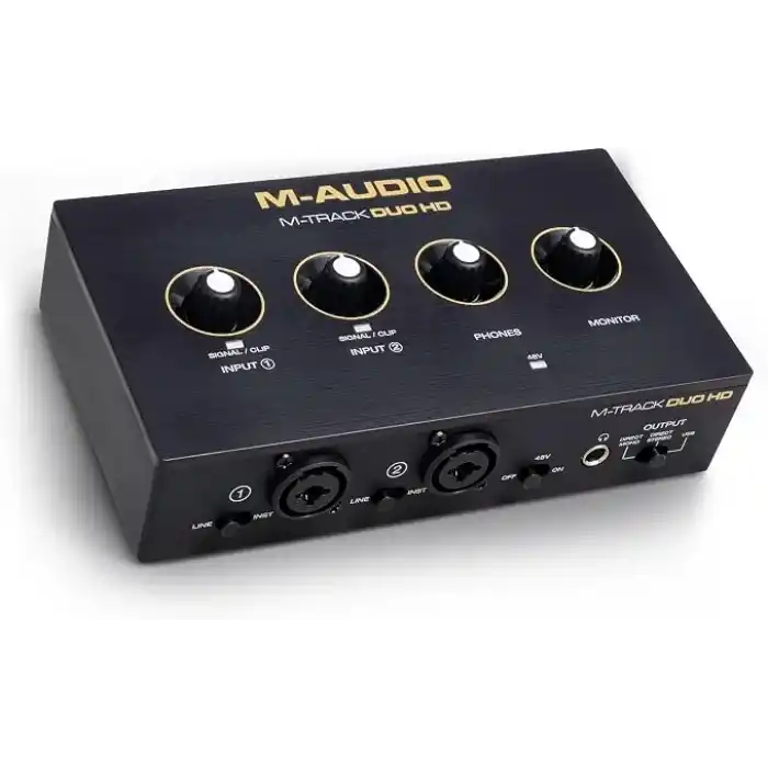 M-AUDIO M-TRACK DUO HD - Mac, PC, iOS ve Android için Pro-Grade 2x2 USB-C Ses Arabirimi