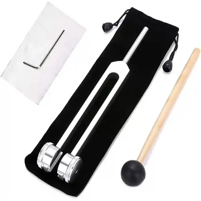 128 Hz Tuning Çatal Ağırlıklı - Terapi için Akustik Tuning Çatalı 128 Hz Akustik Kaydırıcı Tuning Çatalı