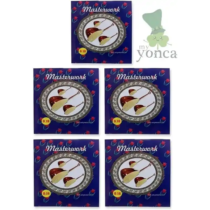 MASTERWORK 0,18 Çelik Kısa Sap Bağlama Teli – 5 Takım | Dayanıklı ve Net Ton Veren Bağlama Telleri
