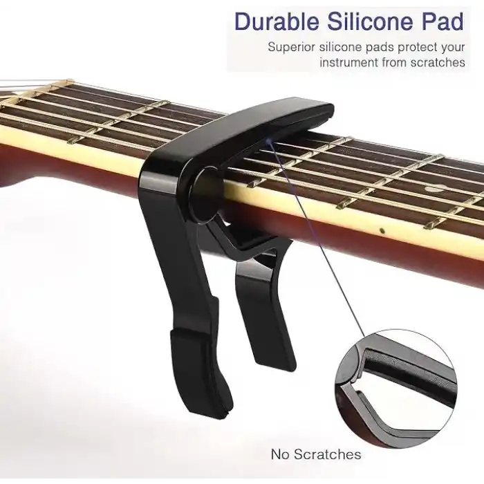 My Yonca Nemesis FC-75 Gitar Ukulele Saz Bağlama (Kısa-Uzun) Akustik Klasik Electro Guitar Capo (Siyah)