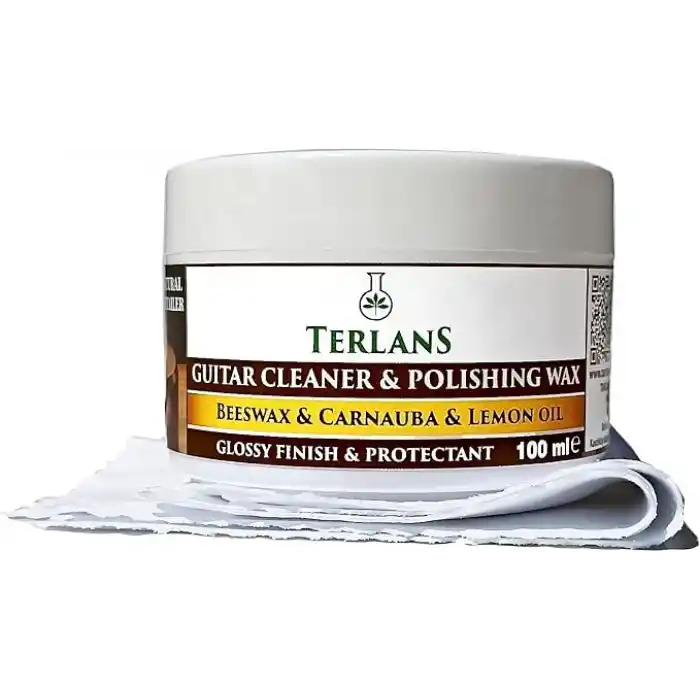 Terlans Gitar Temizlik Bakım Seti 4 lü Gövde Klavye Temizleyici Parlatıcı Vaks & Tel Yağlayıcı Guitar Cleaning Kit