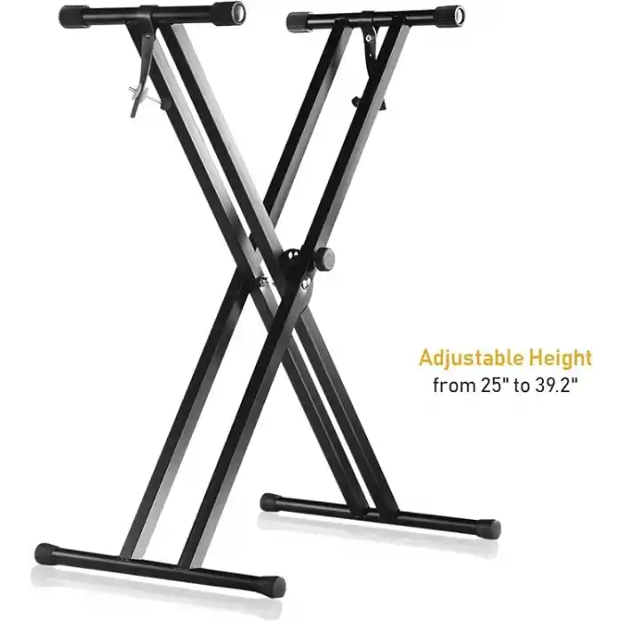 Pro Serisi Ayarlanabilir X Stili Piyano Klavyesi Ağır Hizmet Tipi Premium Stand (Çift Destekli X Stil Klavye)