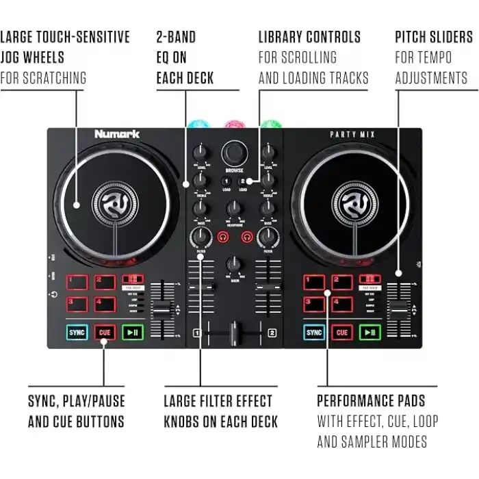 Numark Party Mix II Dahili Işıklı DJ Kontrolör