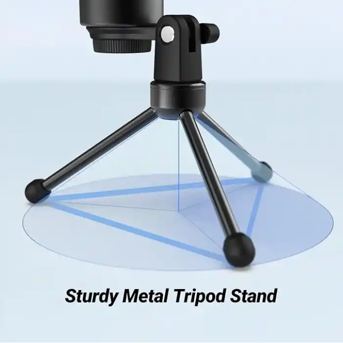 FIFINE Kaymaz Kauçuk Ayaklı Masaüstü Mikrofonu için Tripod Standı, Sağlam Metal Yapı, Oyun, Podcasting, Toplantılar, Sohbet için Katlanabilir Masa Mikrofonu Standı