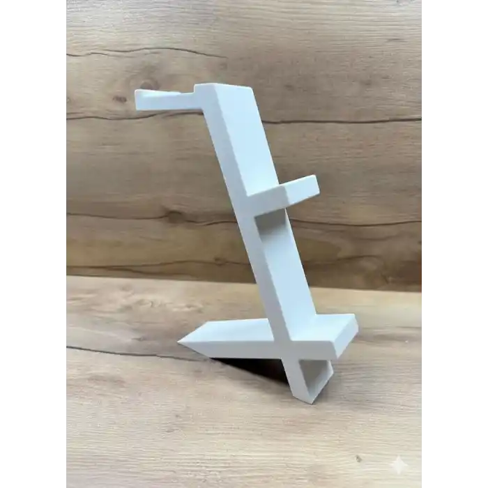 PS5 DualSense 2’li Oyun Kolu ve Kulaklık Standı Beyaz Renk | 3D Baskı Şık Dikey Tutucu (21.5x18x4 cm)