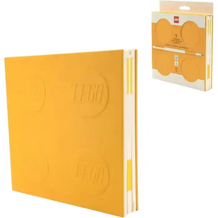 LEGO 53565 not defteri, kilitlenebilir, jel kalemli, sarı