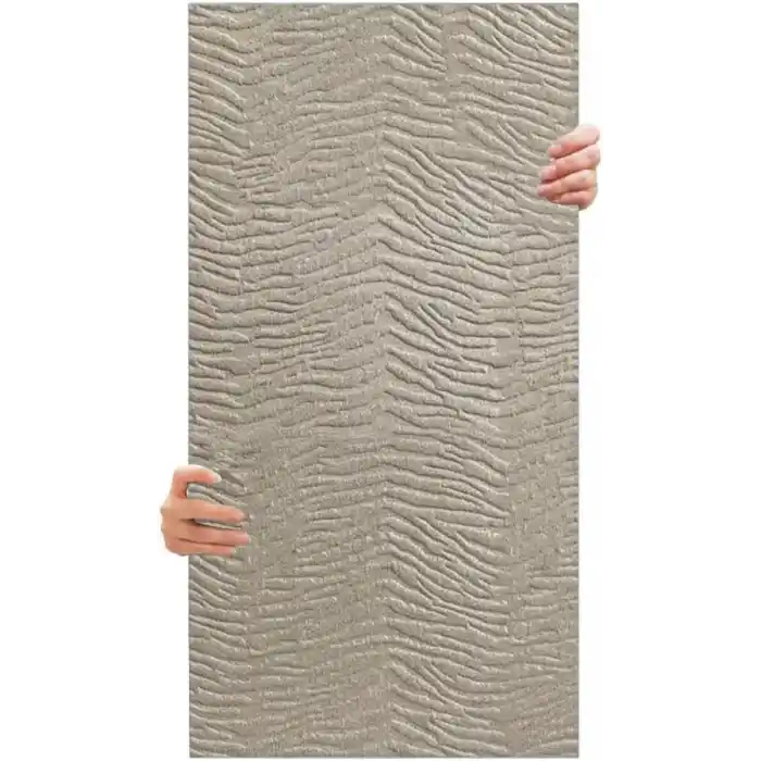 Tink 3D Kendinden Yapışkanlı Duvar Kağıdı Yeni Nesil Akustik Keçe Panel Desenli 52x98 cm (Ekru, 2 Adet 1 m²)