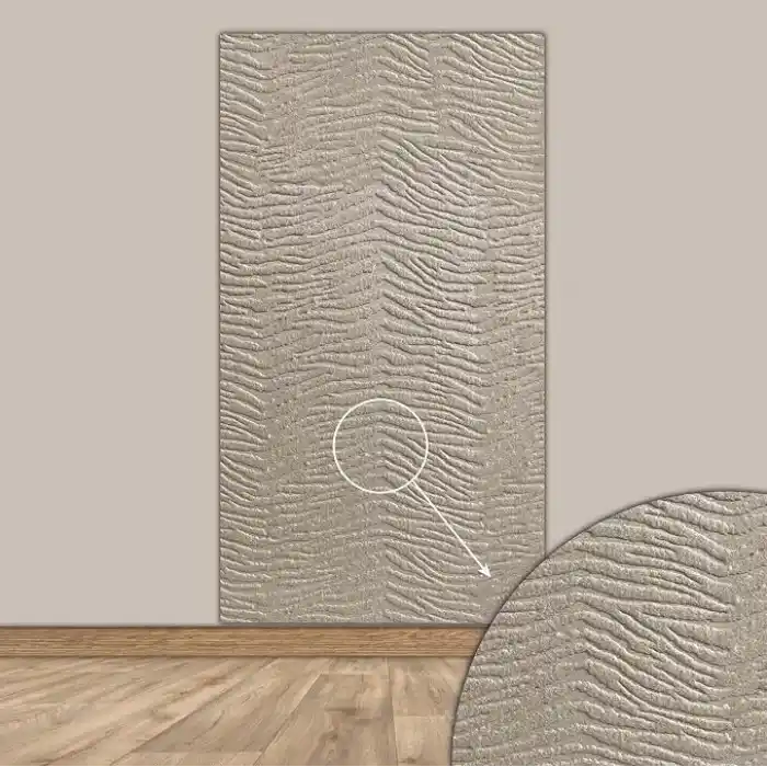 Tink 3D Kendinden Yapışkanlı Duvar Kağıdı Yeni Nesil Akustik Keçe Panel Desenli 52x98 cm (Ekru, 2 Adet 1 m²)