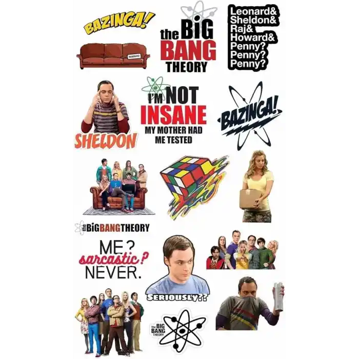 The Big Bang Theory Laptop Notebook Tablet Sticker Seti