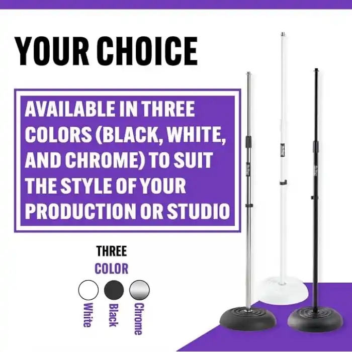 On Stage Stands MS7201B Round Base Mikrofon Standı - Siyah