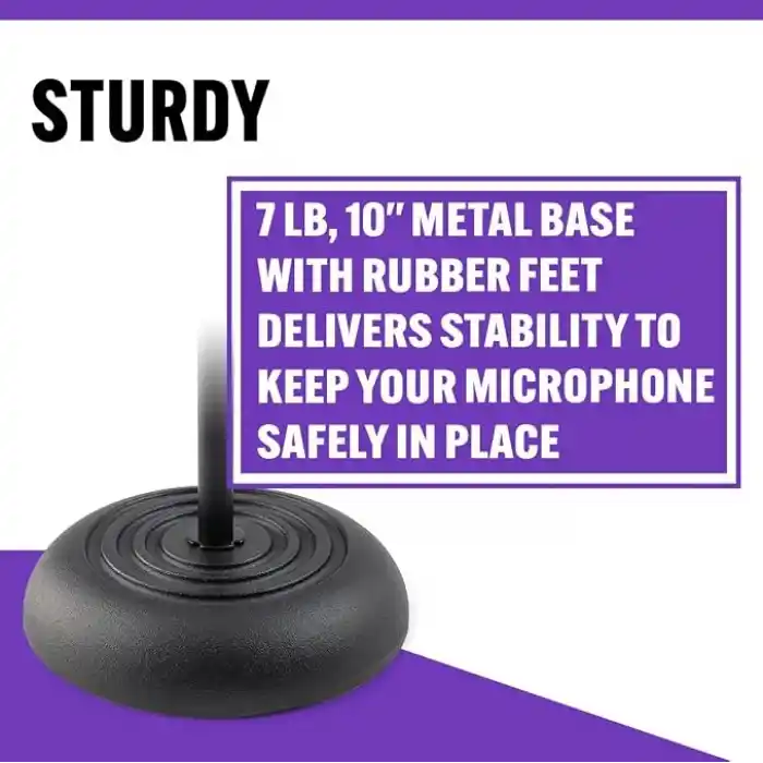 On Stage Stands MS7201B Round Base Mikrofon Standı - Siyah
