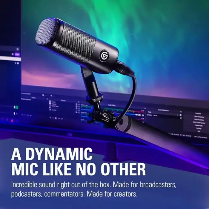 Elgato Wave DX – Dinamik XLR mikro, böbrek şeklinde yön karakteristiği, arka plan gürültüsünü bastırır, podcasting, yayın, güçlendirici gerekmez, her arayüz için, Mac/PC için