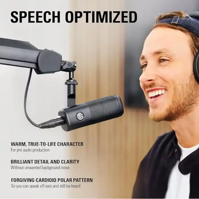 Elgato Wave DX – Dinamik XLR mikro, böbrek şeklinde yön karakteristiği, arka plan gürültüsünü bastırır, podcasting, yayın, güçlendirici gerekmez, her arayüz için, Mac/PC için