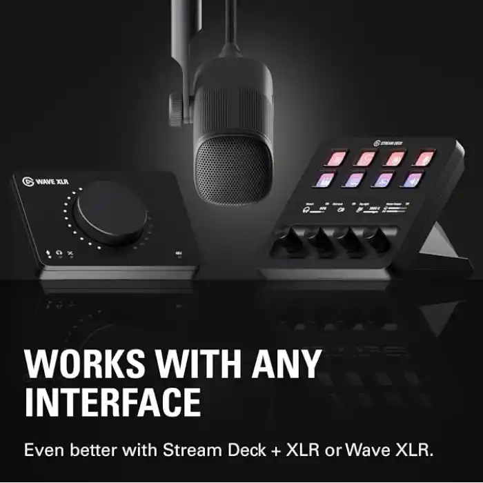 Elgato Wave DX – Dinamik XLR mikro, böbrek şeklinde yön karakteristiği, arka plan gürültüsünü bastırır, podcasting, yayın, güçlendirici gerekmez, her arayüz için, Mac/PC için