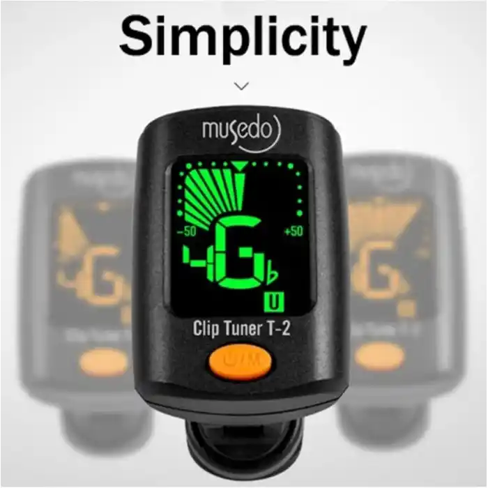 Musedo T-2 Digital Tuner Gitar Ve Ukulele Akort Aleti Kromatik