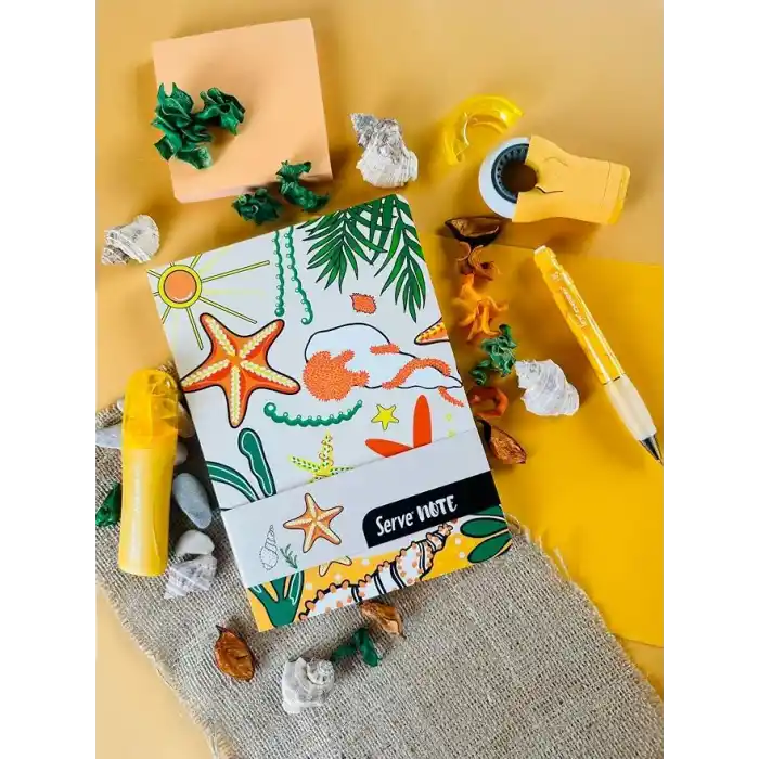 SERVE DEFTER SETI - DESENLİ HARDAL SARI