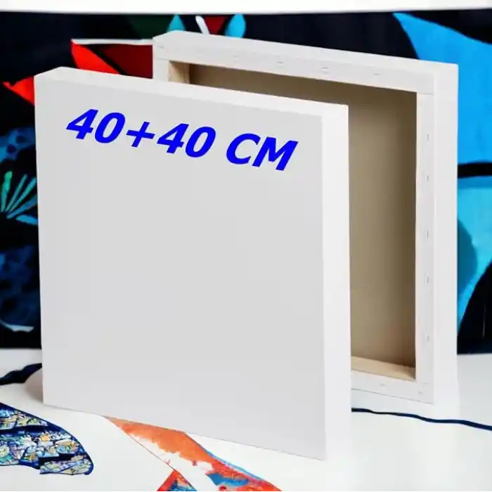 40x40 Bez Tuval Arkadan Zımbalı Tuval Kalın Şase 210 Gr%70 Polyester% 30 Pamuk Bez