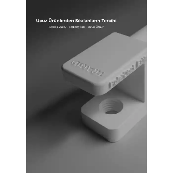 Premium Beyaz Masa Kenarı Kulaklık Standı – Polardock Edition | Kaydırmaz Keçeli, Ergonomik ve Güçlendirilmiş
