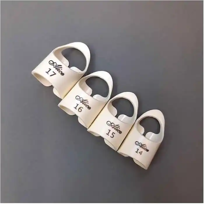 Alice AP-30M2 Finger Picks Bej Parmak Tarzı Pena, Akustik Gitar Pena 14/15/16/17mm (4 ADET)