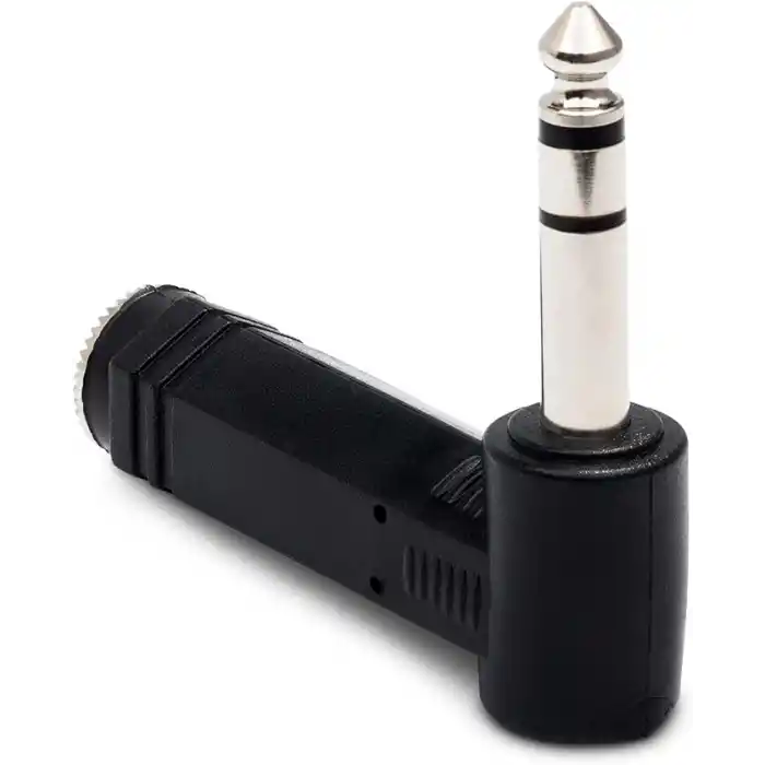 Hosa 1/4 inç TRS (F) - 1/4 inç TRS (M) Sağ Açılı Çevirici (GPP-273)