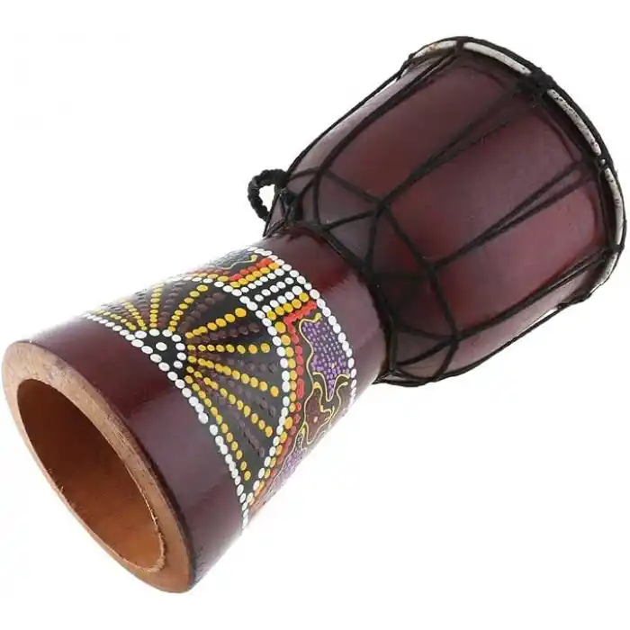 Djembe Davul Darbuka Renkli Afrika El Yapımı 30cm Çocuk Bongo Kongo