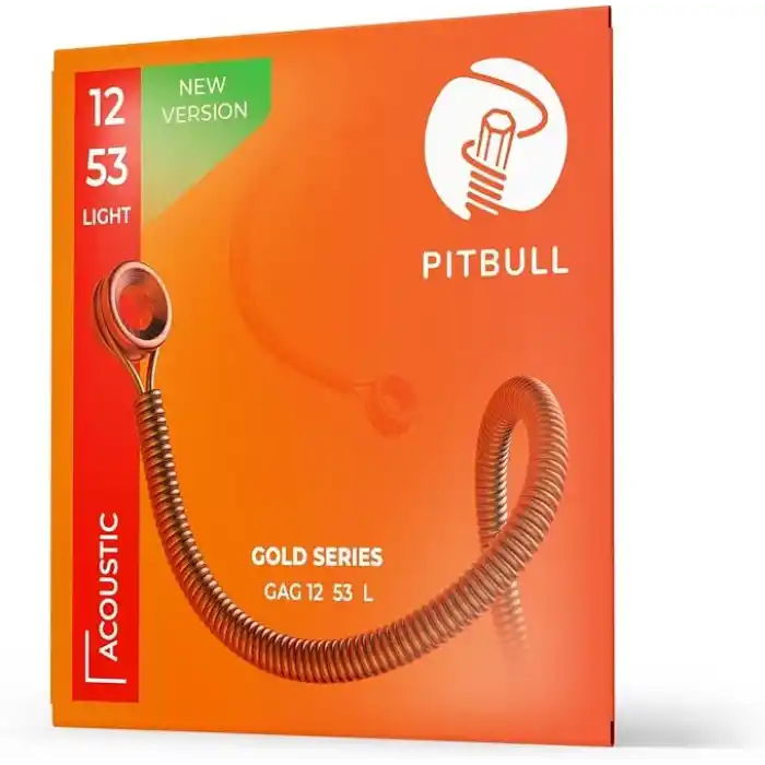Pitbull Strings Gold Series GAG L PB Light Takım Tel - Yeni Seri Akustik Gitar Teli 012-053