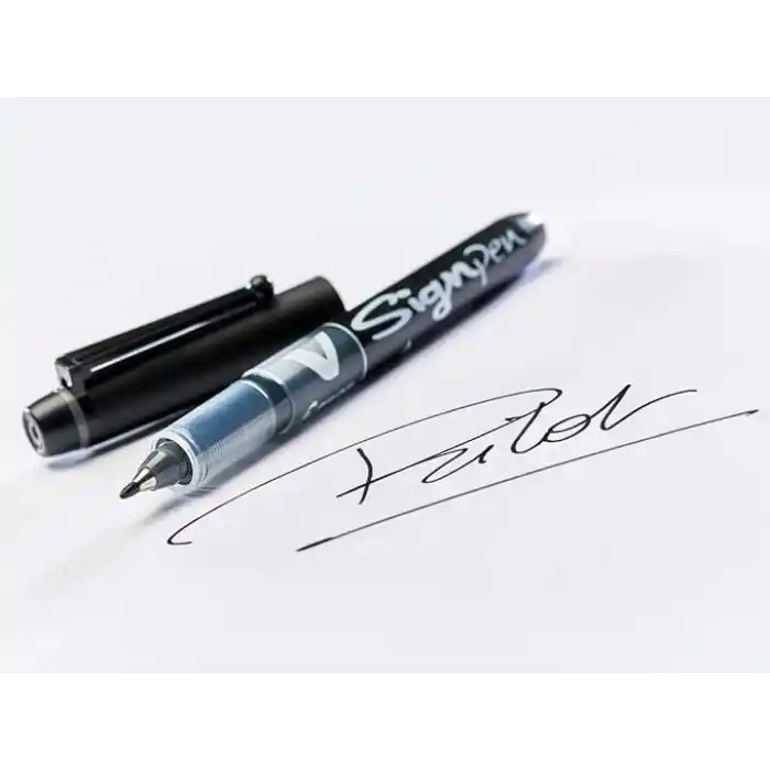 Pilot Długopis V Sign - ince yazı kalemi - çelik uç 2,0 mm - çizgi genişliği 0,6 mm - gerekli paket 3 adet - siyah, mavi ve kırmızı