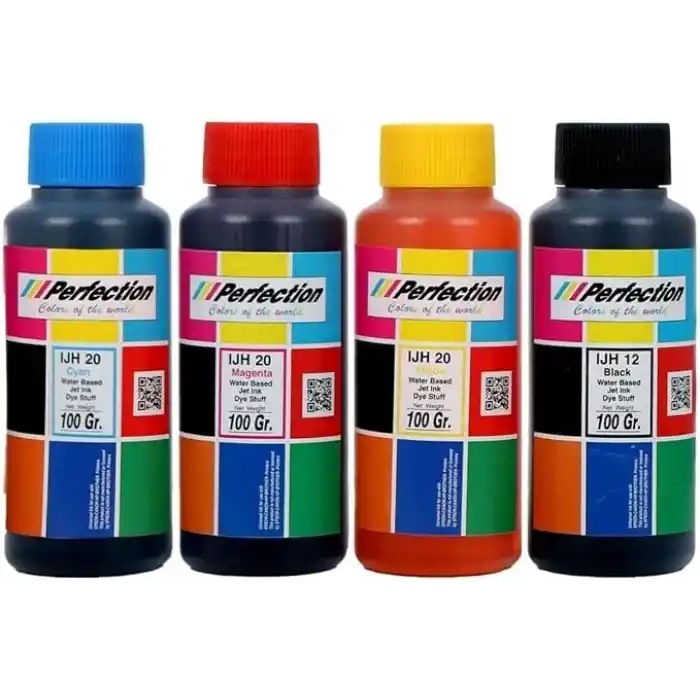 Perfection Canon Uyumlu Pi̇xma G1400-G2400-G3400 vb. Mürekkep Dolum Seti̇ 4x100 gr.