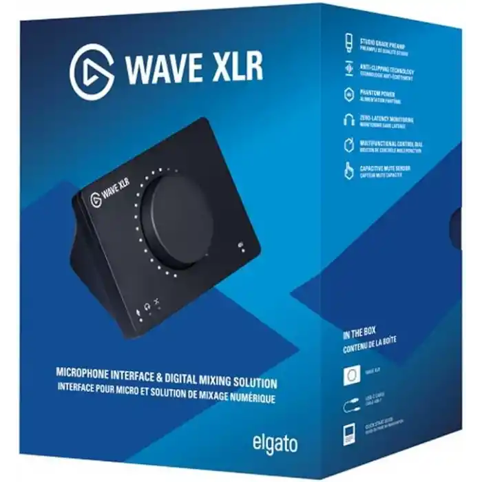 Elgato Wave XLR - XLR mikro için ses mikseri ve ön amplifikatör, arayüz kontrolü, 48 V fantom besleme, sessize almak için dokunun, yayın, kayıt, podcast, Mac/PC için dijital karıştırma yazılımı