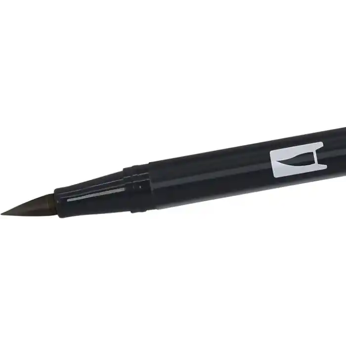 Tombow ABT-N15 – 6P keçeli Dual Brush Pen ile iki uç, [6 adet] Siyah