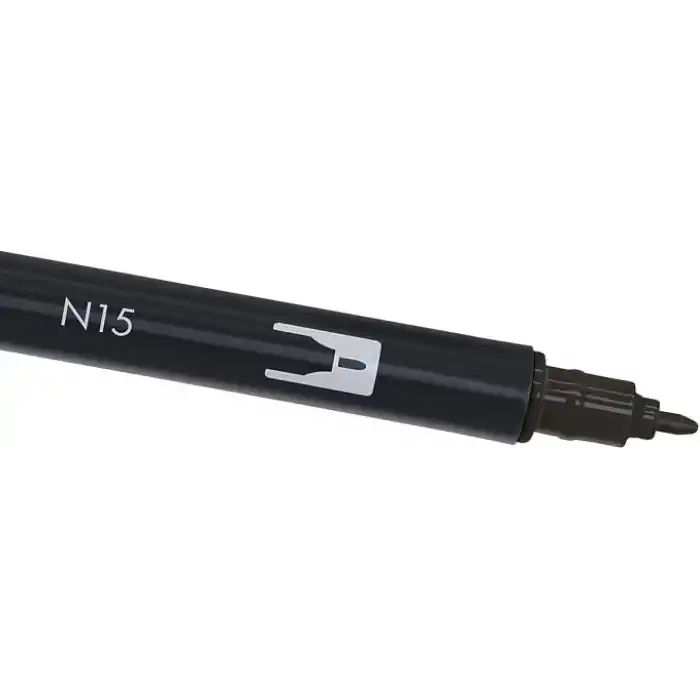 Tombow ABT-N15 – 6P keçeli Dual Brush Pen ile iki uç, [6 adet] Siyah