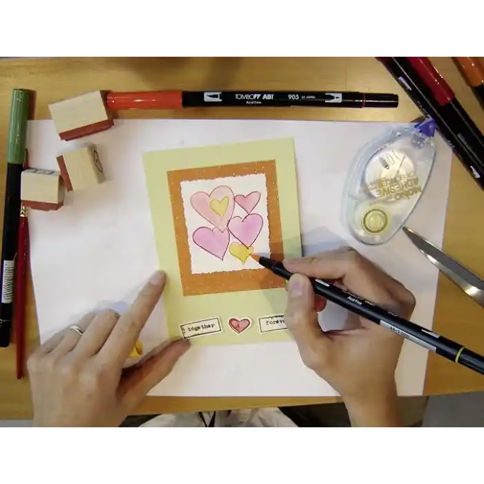 Tombow ABT-N15 – 6P keçeli Dual Brush Pen ile iki uç, [6 adet] Siyah