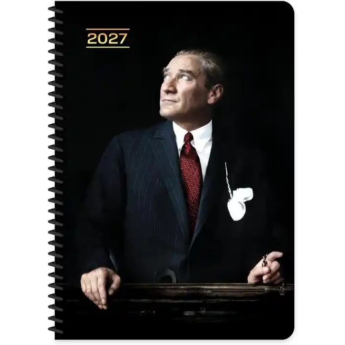 Keskin 2027-17 * 24 Atatürk Günlük Spiralli Ajanda - Cumhurbaşkanı