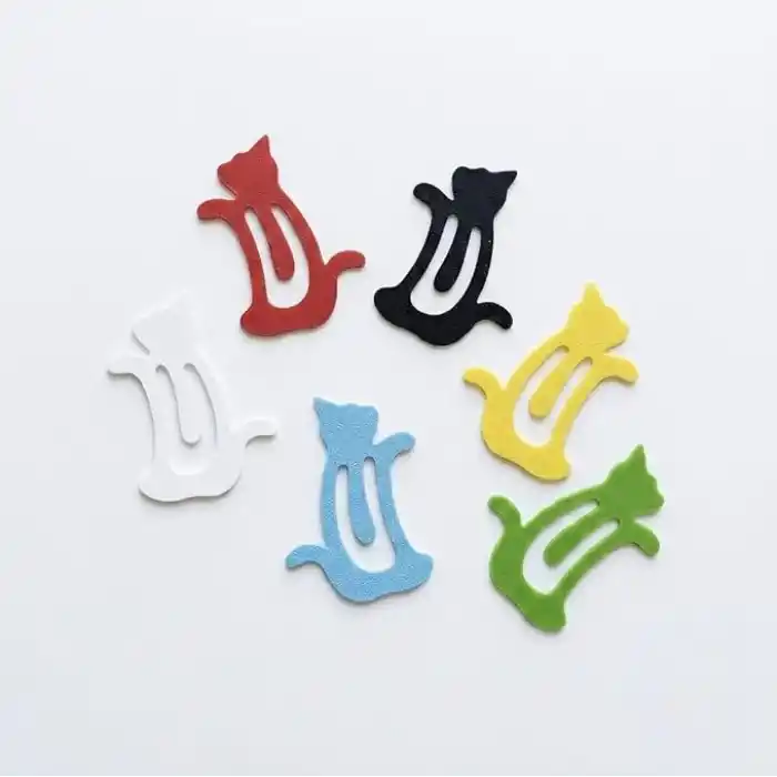 3D Baskı Renkli Kedi Kitap Ayracı - 6 Adet
