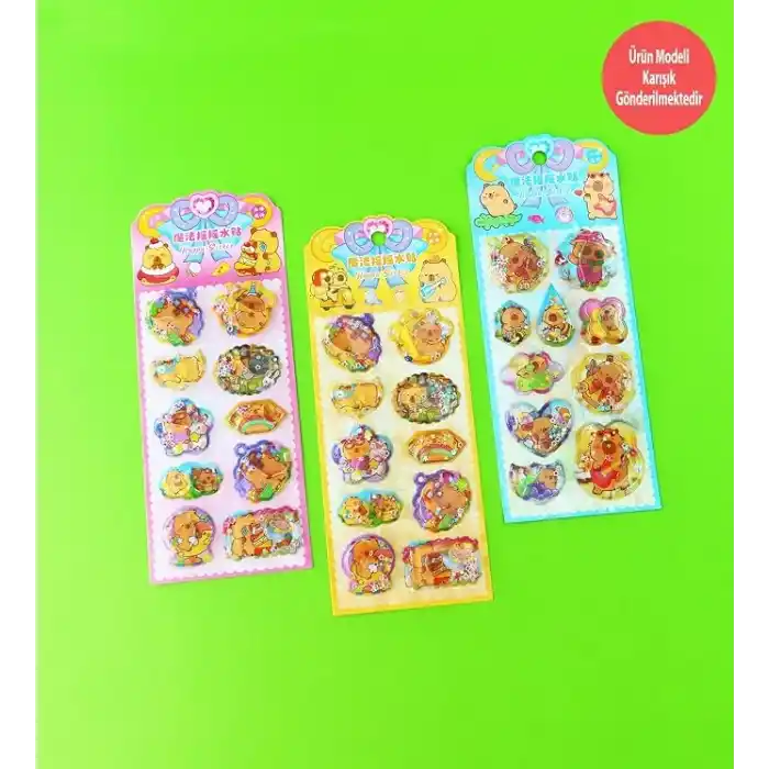 Capybara Tasarımlı Sulu Sticker