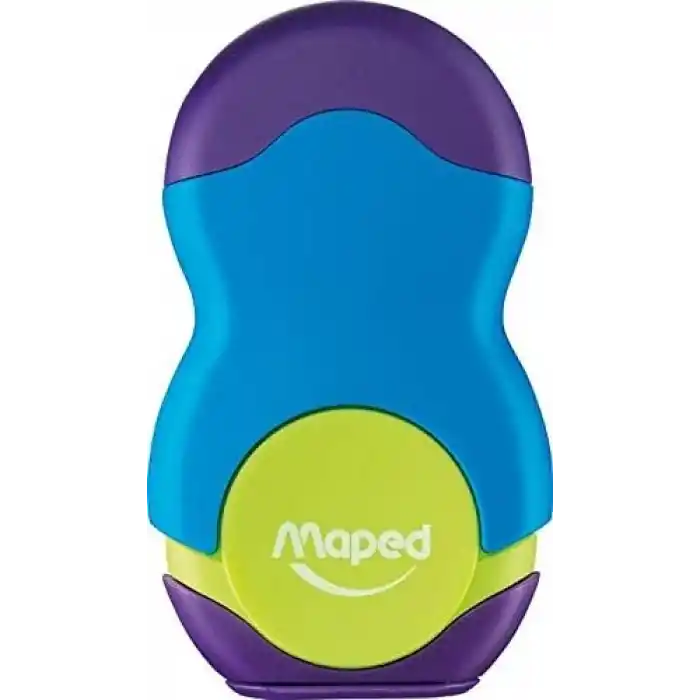Maped Ofis Ve Kırtasiye 049121 Kalemtraş, Loopy Tek Delikli Silgili, Renkli