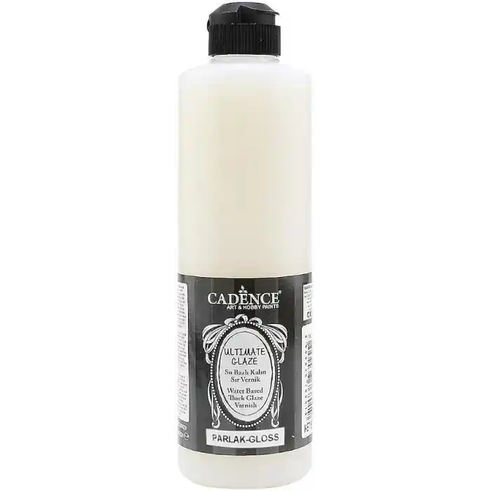 Cadence Su Bazlı Kalın Parlak Sır Vernik 500 Ml No Color Tek Ebat