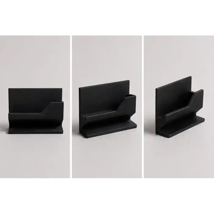 Masaüstü Kartvizitlik – Siyah Minimal Kartvizit Standı ve Kart Tutucu
