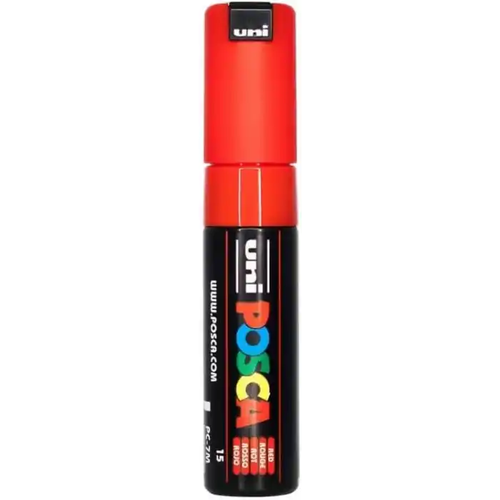 Posca Uni-Ball 181321 Marker Uni geniş yuvarlak uçlu, kırmızı