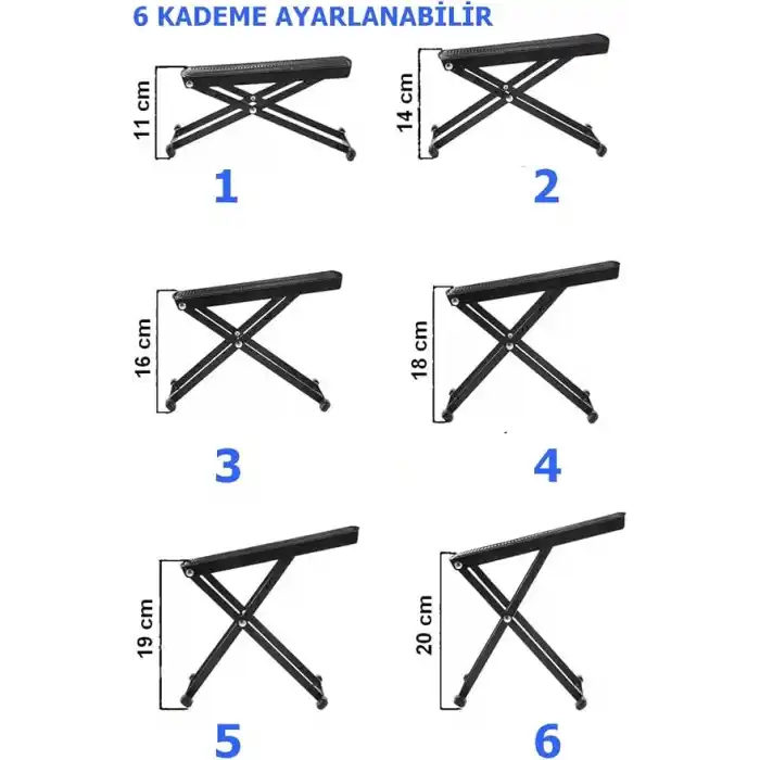 Chroma Gitar Ayak Sehpası Metal - Foot Stool - Gitar Ayaklığı