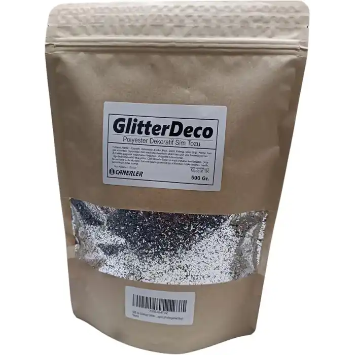500gr Glitter Gümüş Sim Tozu iri Taneli Chunky – Epoksi, Boya, Resin Art, Mum, Nail Art,Dekorasyon Toz Sim (Profesyonel Boy)