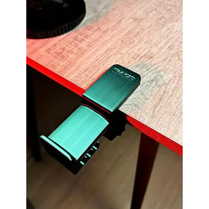 Siyah-Yeşil Asılabilir Kulaklık Standı | 3D Premium Tasarım | Gamer Masa Kenarı Aksesuarı | Greenstorm Limited Edition