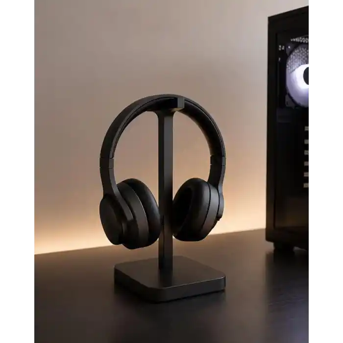 Premium Oyuncu Kulaklık Standı | Siyah, Masaüstü Kulaklık Tutucu ve Organizer